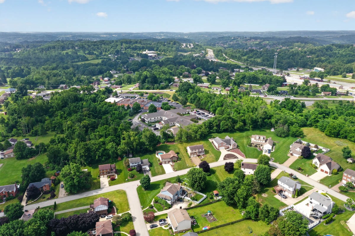 Aerial panorama of Golden Heights area