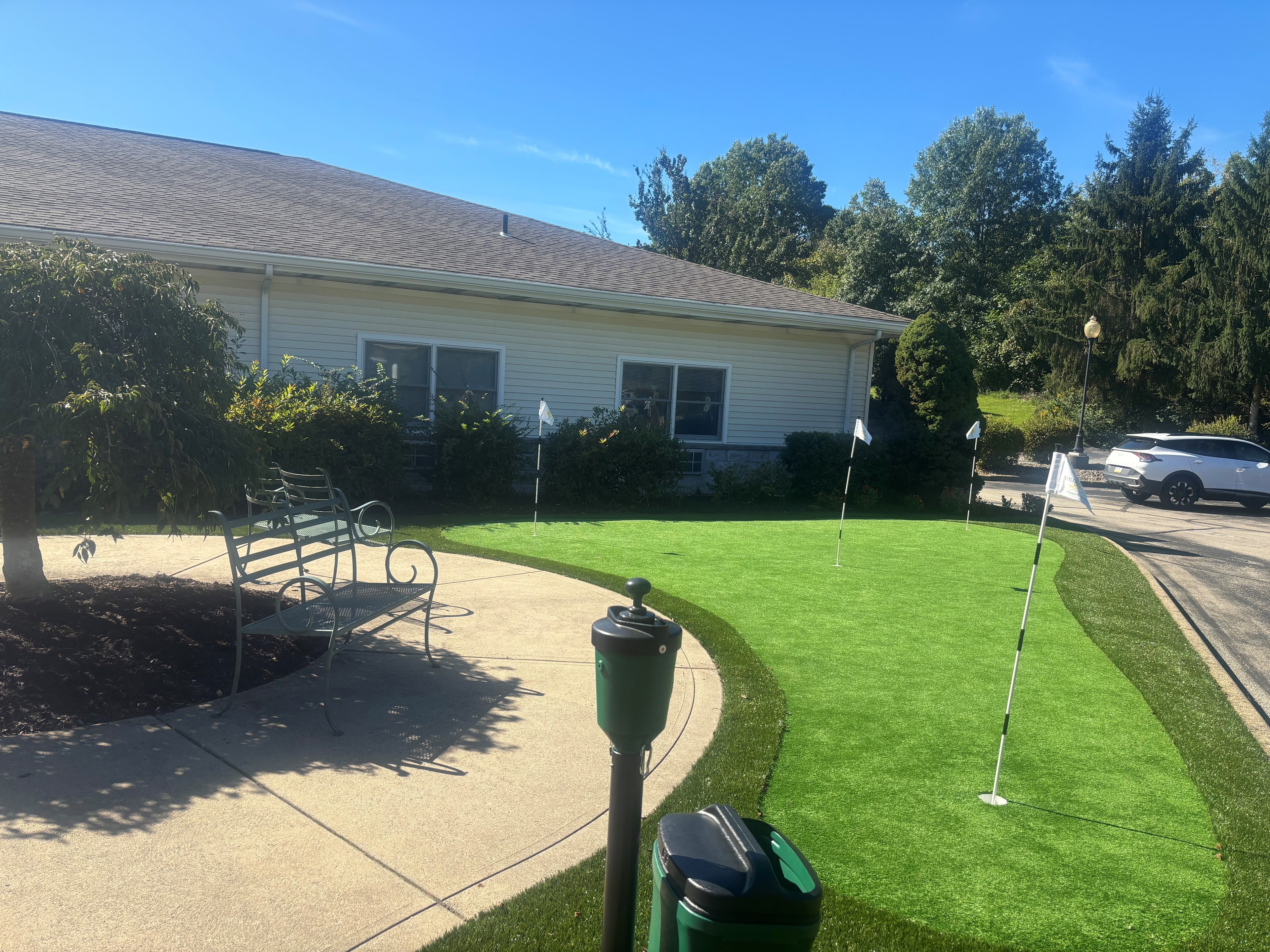 Putting green at Golden Heights Personal Care Home